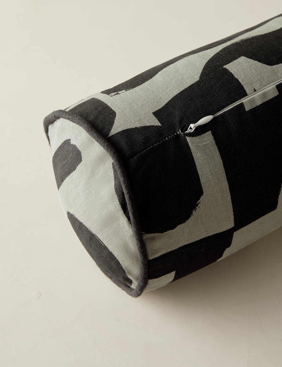 Organic Shapes Linen Bolster Pillow by Sarah Sherman Samuel
