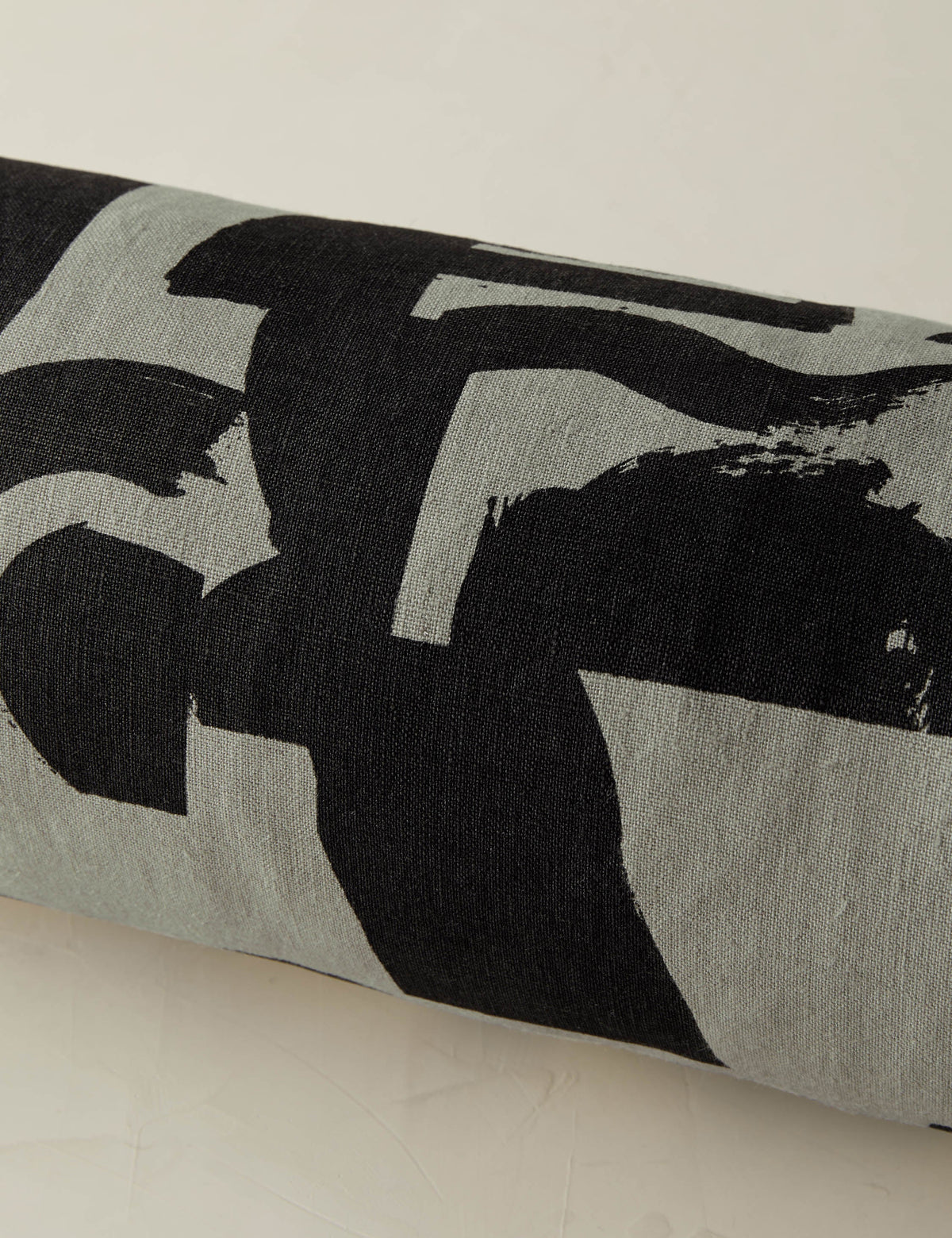 Organic Shapes Linen Bolster Pillow by Sarah Sherman Samuel