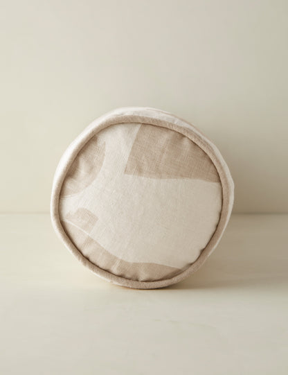 Organic Shapes Linen Bolster Pillow by Sarah Sherman Samuel