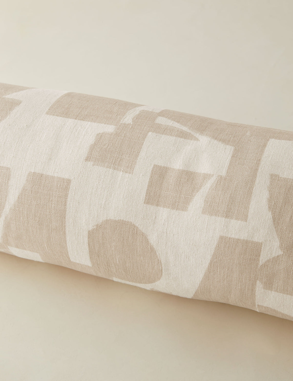 Organic Shapes Linen Bolster Pillow by Sarah Sherman Samuel