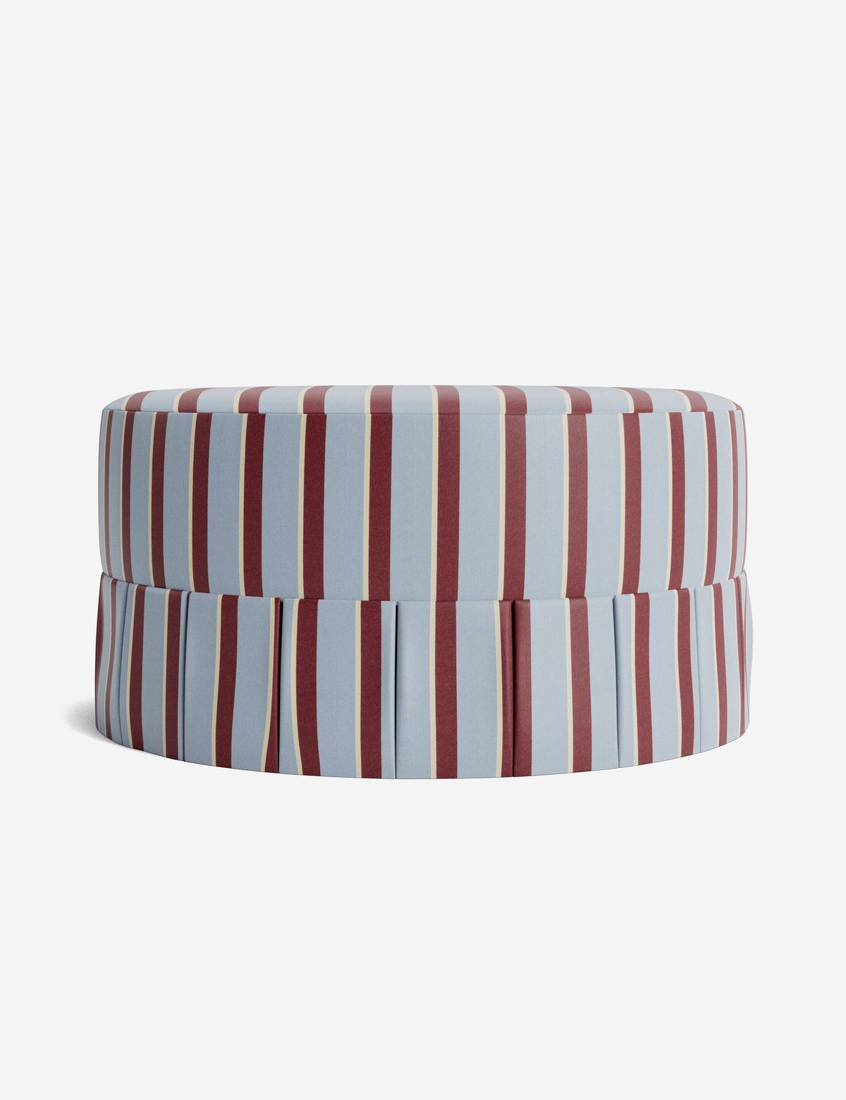 Portola Pleated Round Ottoman