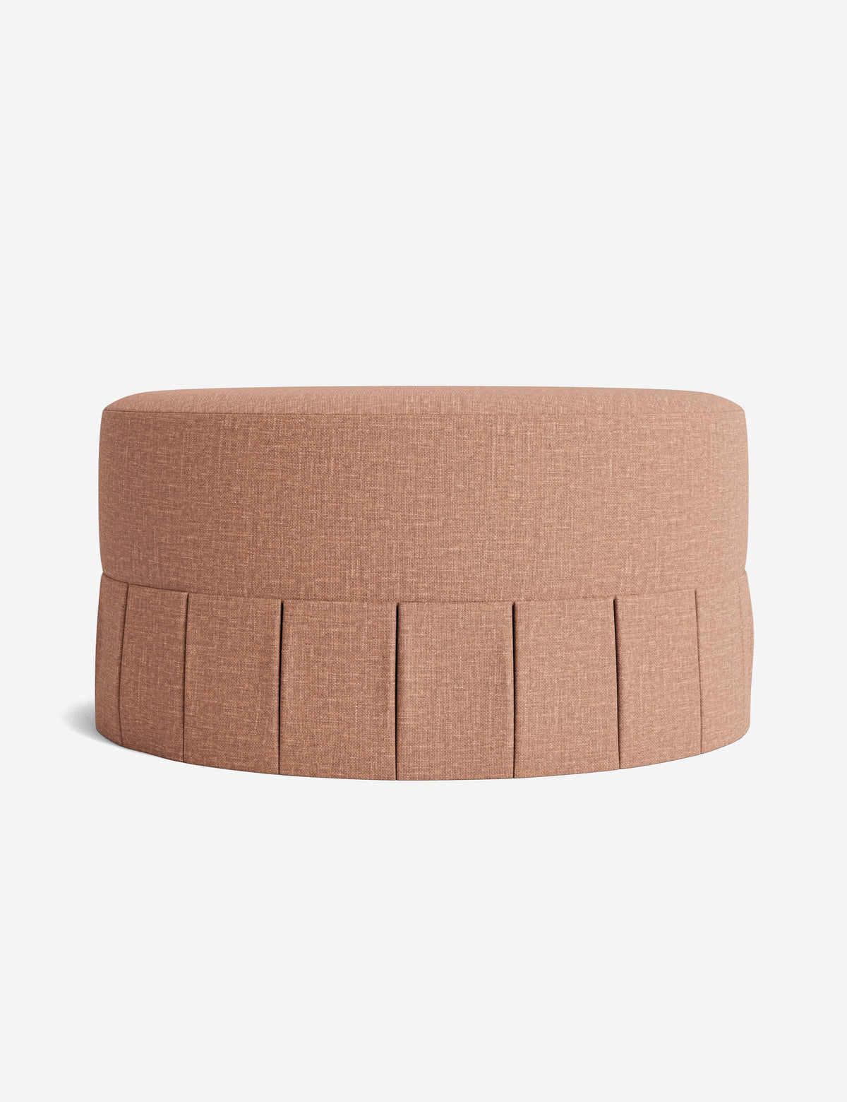 Portola Pleated Round Ottoman