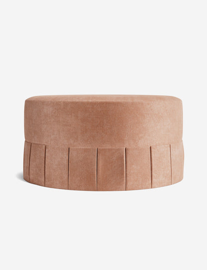 Portola Pleated Round Ottoman