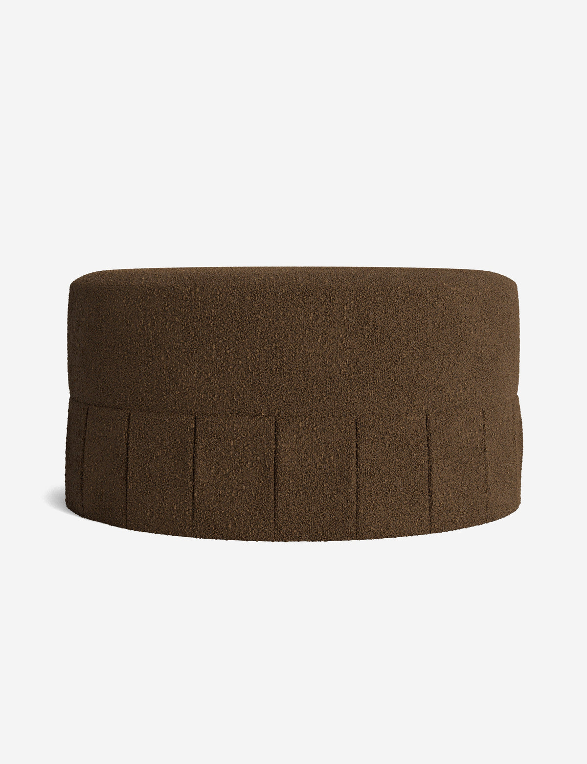 Portola Pleated Round Ottoman