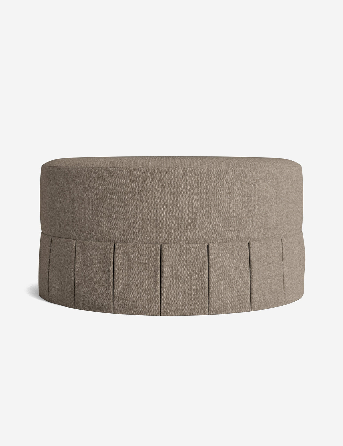 Portola Pleated Round Ottoman