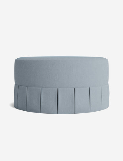 Portola Pleated Round Ottoman