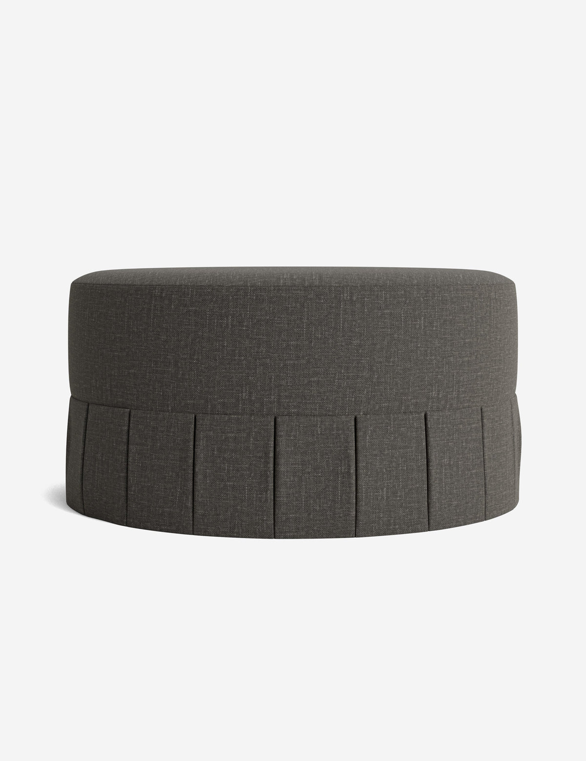 Portola Pleated Round Ottoman