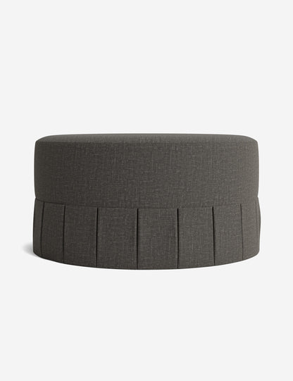 Portola Pleated Round Ottoman
