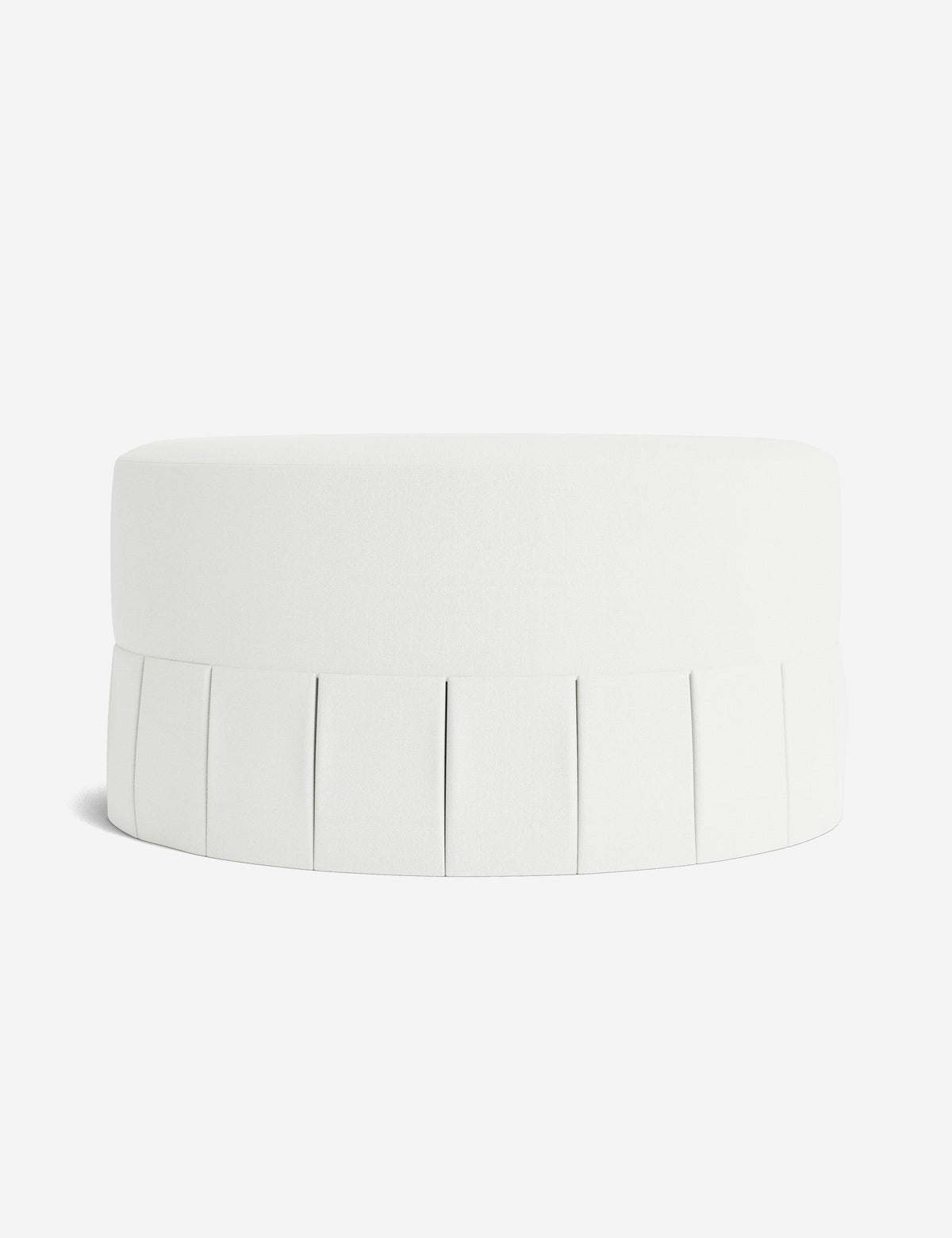 Portola Pleated Round Ottoman