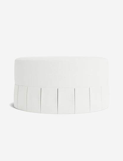 Portola Pleated Round Ottoman