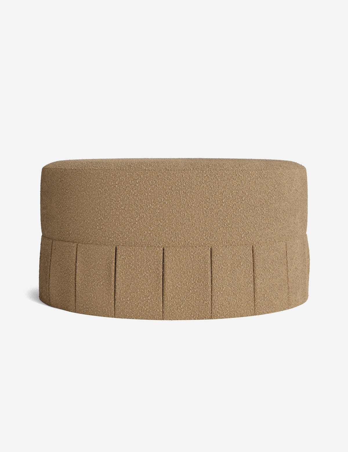 Portola Pleated Round Ottoman