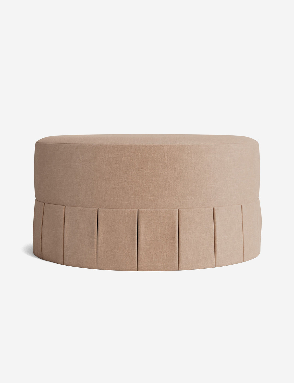 Portola Pleated Round Ottoman