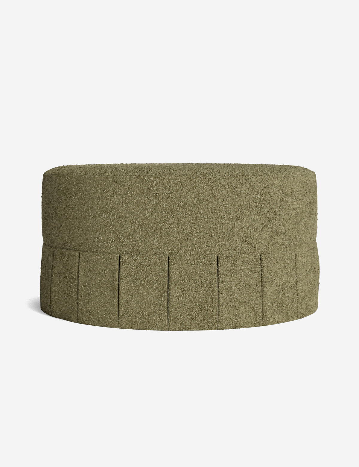 Portola Pleated Round Ottoman