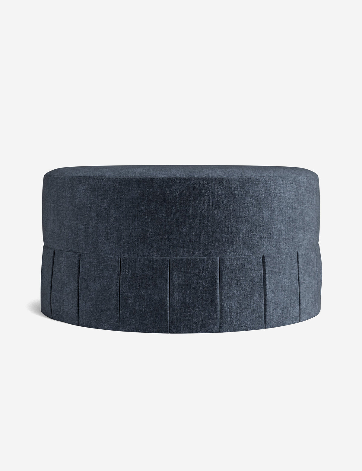 Portola Pleated Round Ottoman