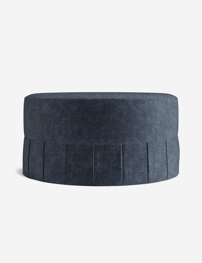 Portola Pleated Round Ottoman