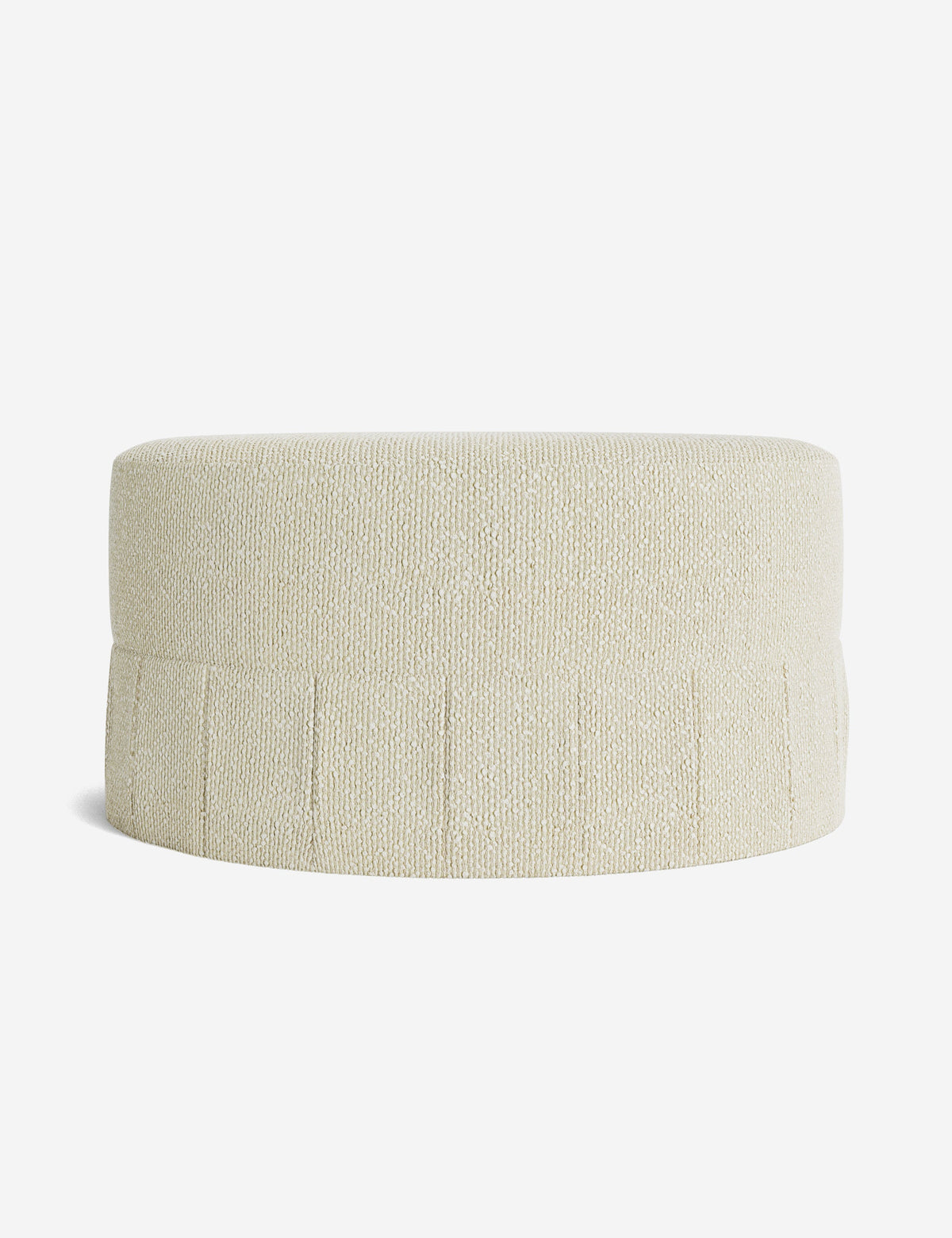 Portola Pleated Round Ottoman