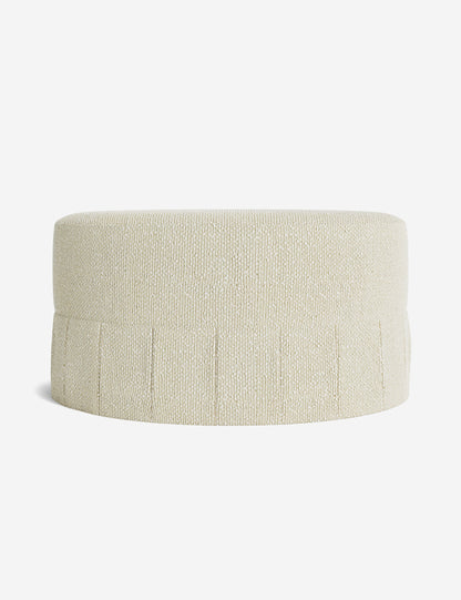 Portola Pleated Round Ottoman