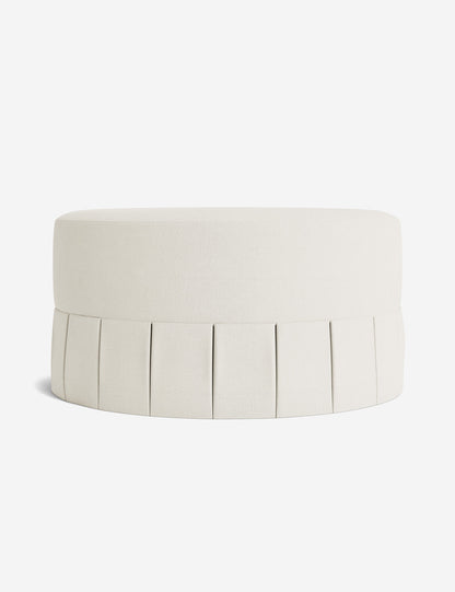 Portola Pleated Round Ottoman
