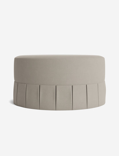 Portola Pleated Round Ottoman