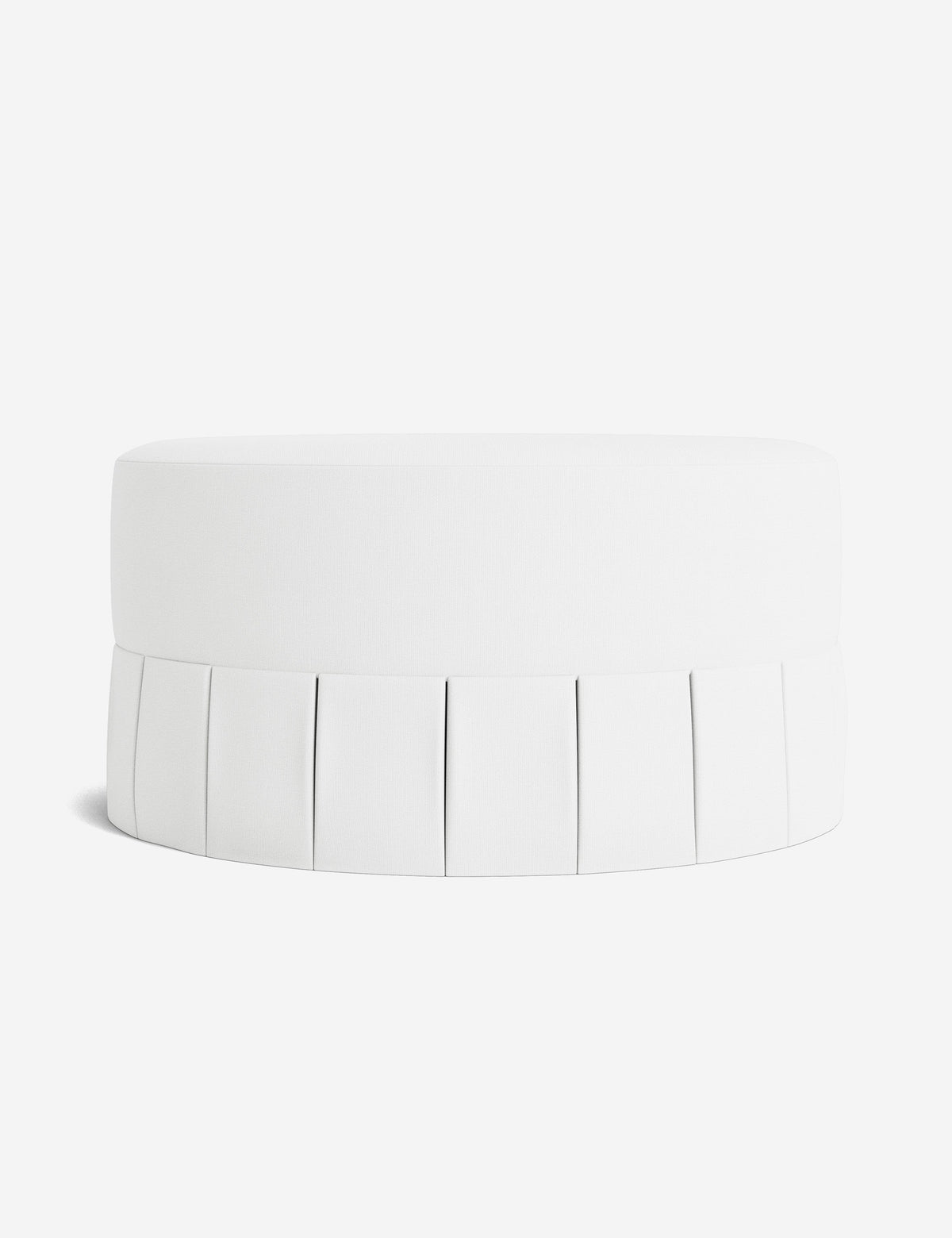 Portola Pleated Round Ottoman