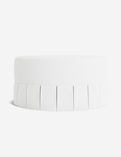 Portola Pleated Round Ottoman