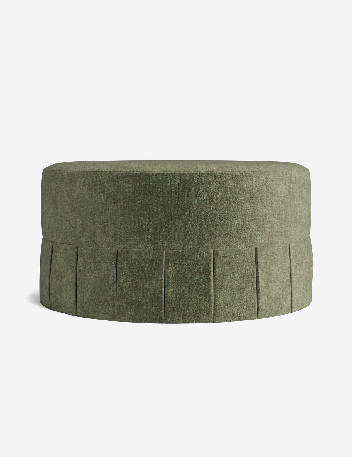 Portola Pleated Round Ottoman