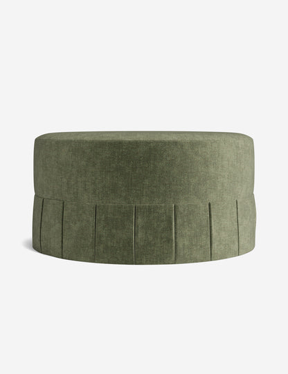 Portola Pleated Round Ottoman