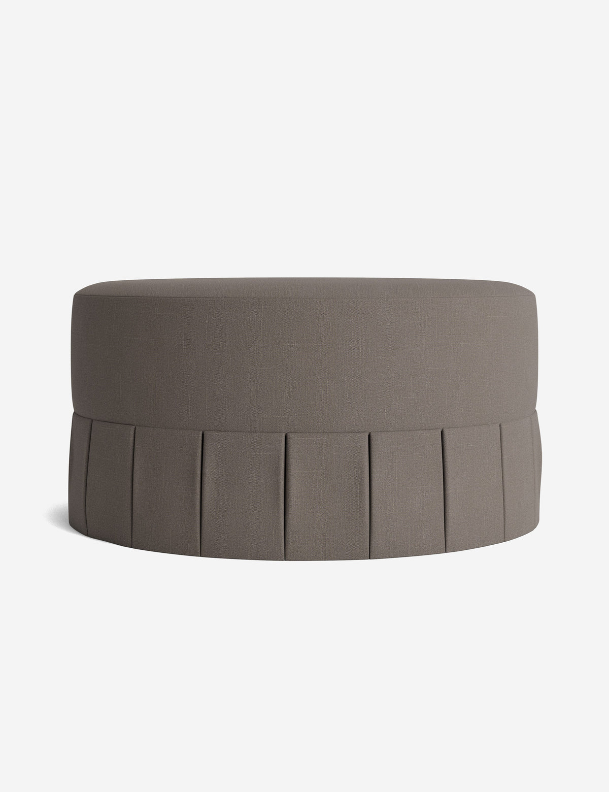 Portola Pleated Round Ottoman