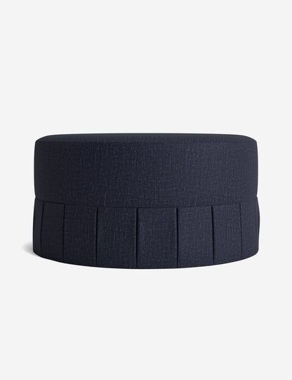Portola Pleated Round Ottoman