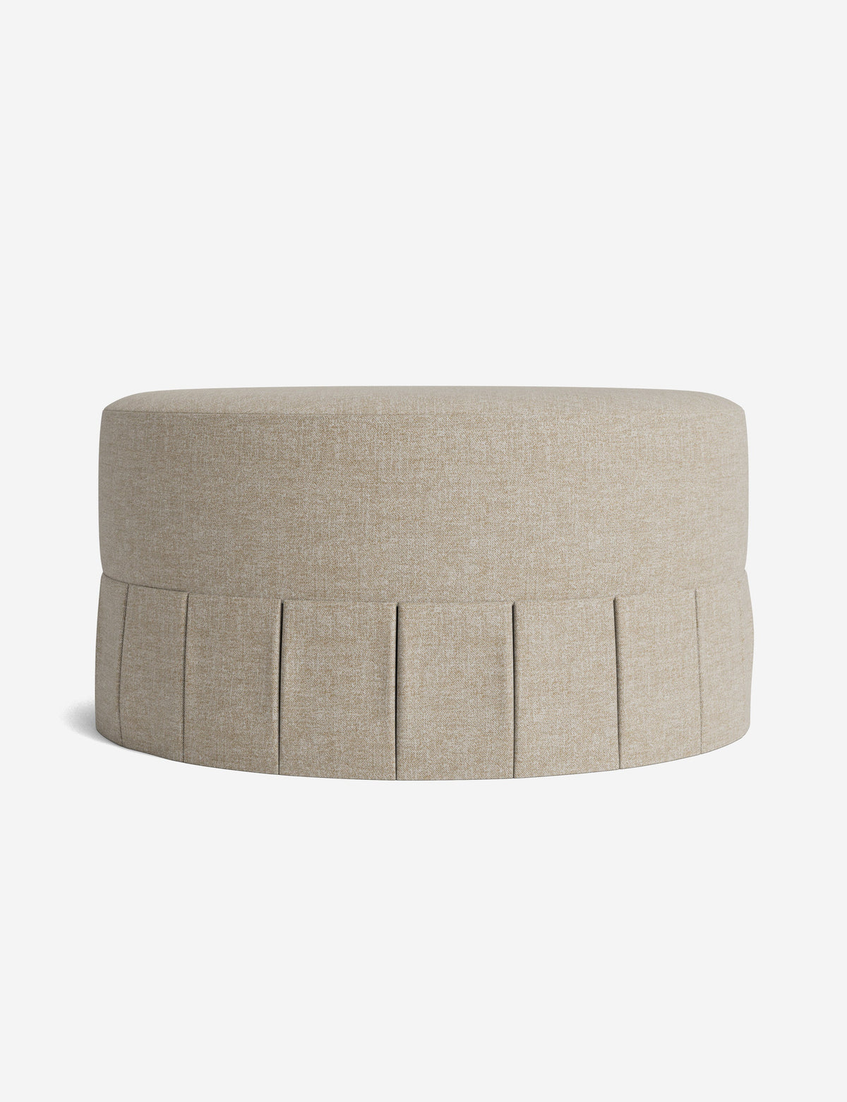 Portola Pleated Round Ottoman