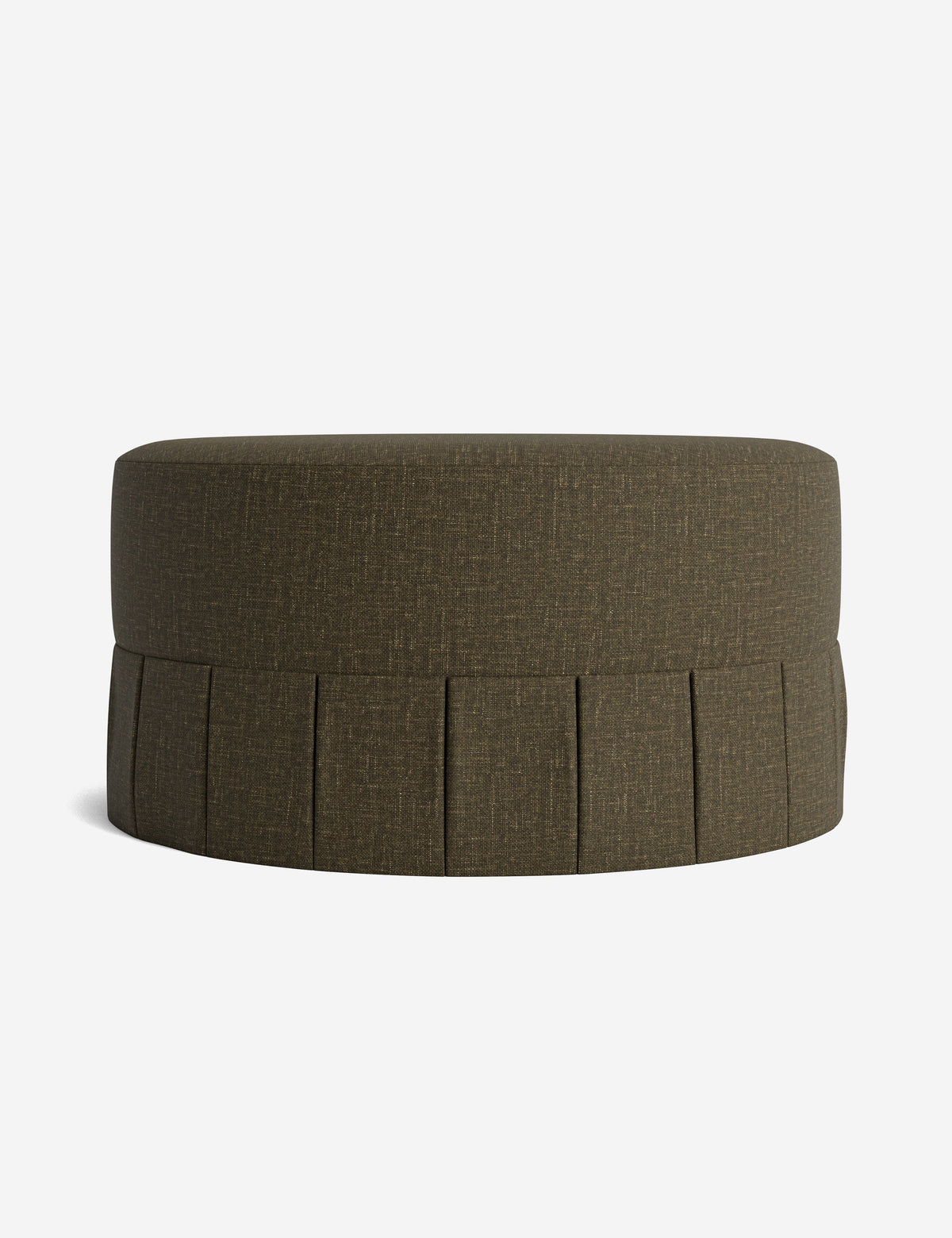 Portola Pleated Round Ottoman