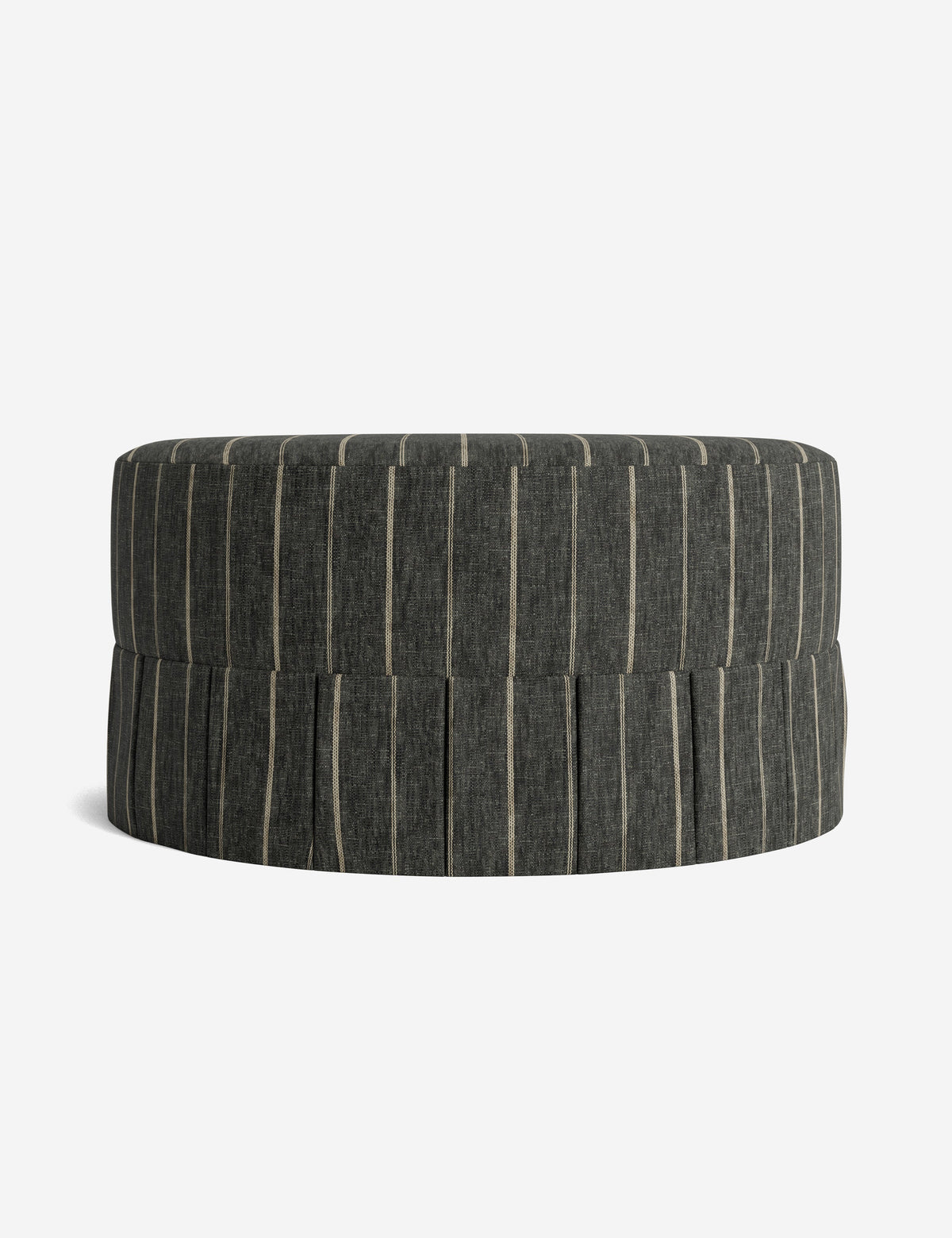 Portola Pleated Round Ottoman