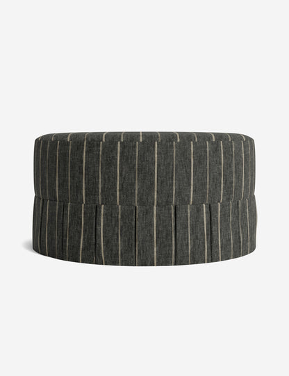 Portola Pleated Round Ottoman