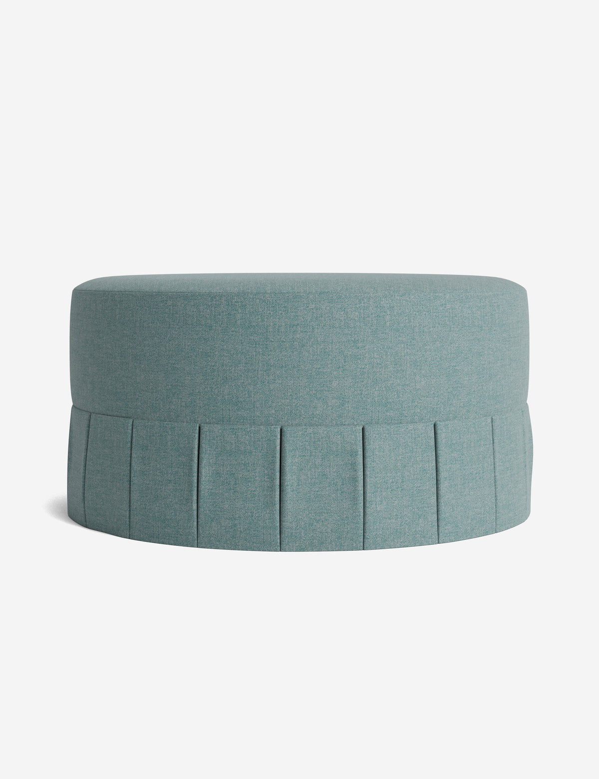 Portola Pleated Round Ottoman