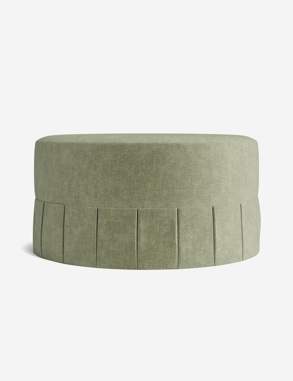 Portola Pleated Round Ottoman