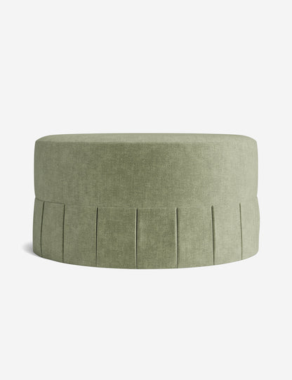 Portola Pleated Round Ottoman