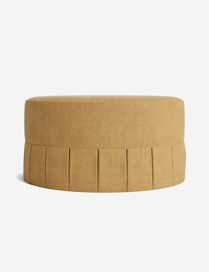 Portola Pleated Round Ottoman