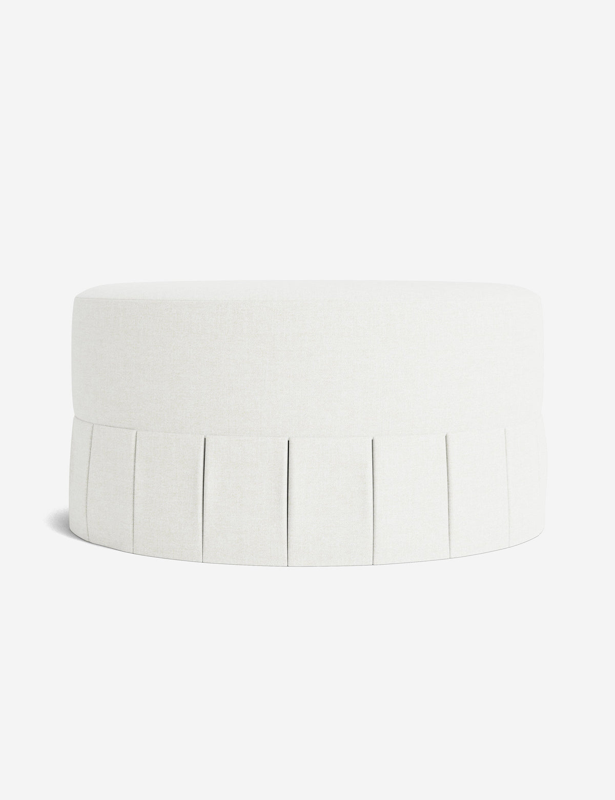 Portola Pleated Round Ottoman