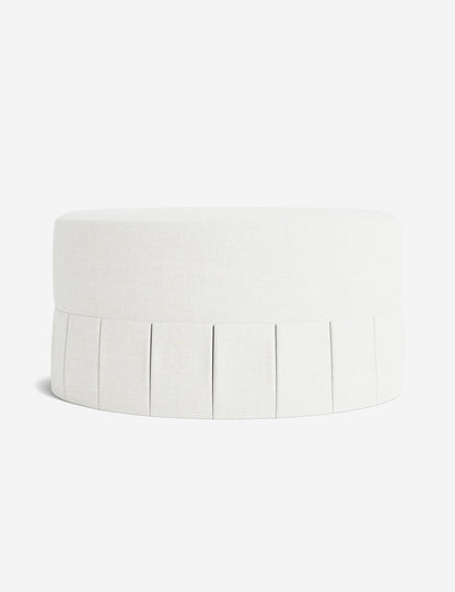 Portola Pleated Round Ottoman