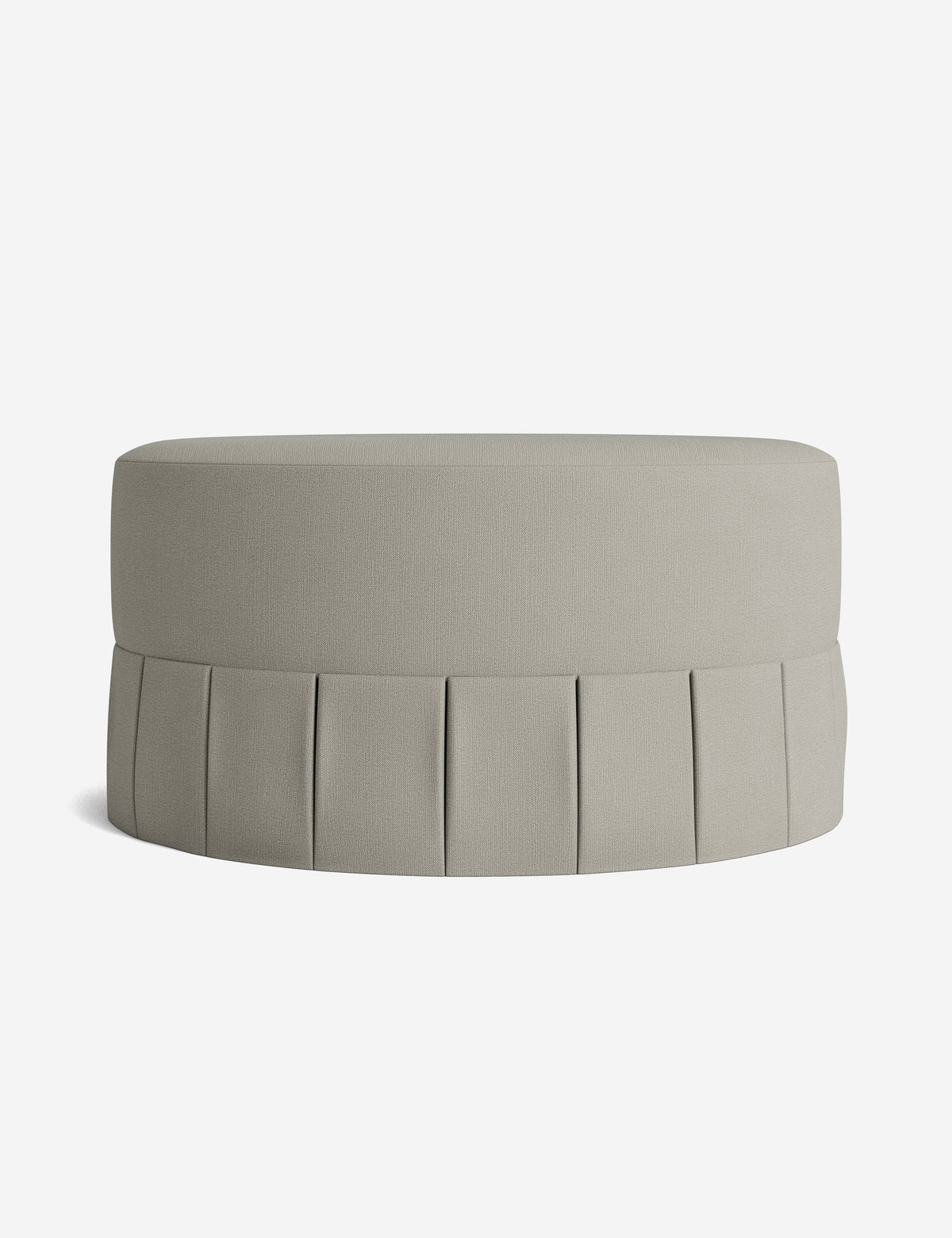 Portola Pleated Round Ottoman