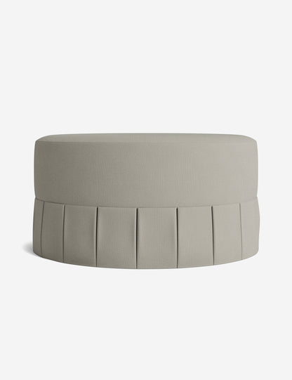 Portola Pleated Round Ottoman