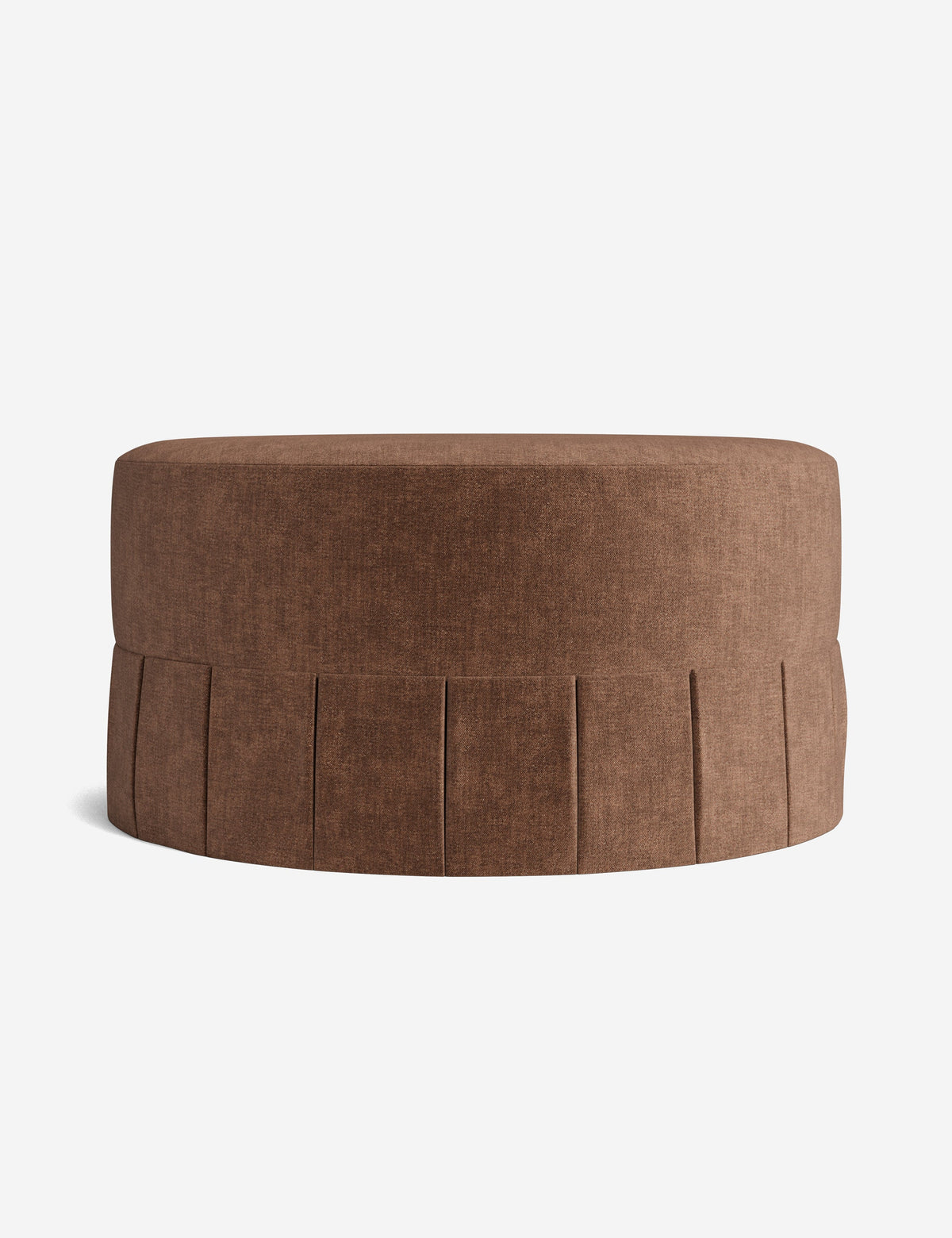 Portola Pleated Round Ottoman