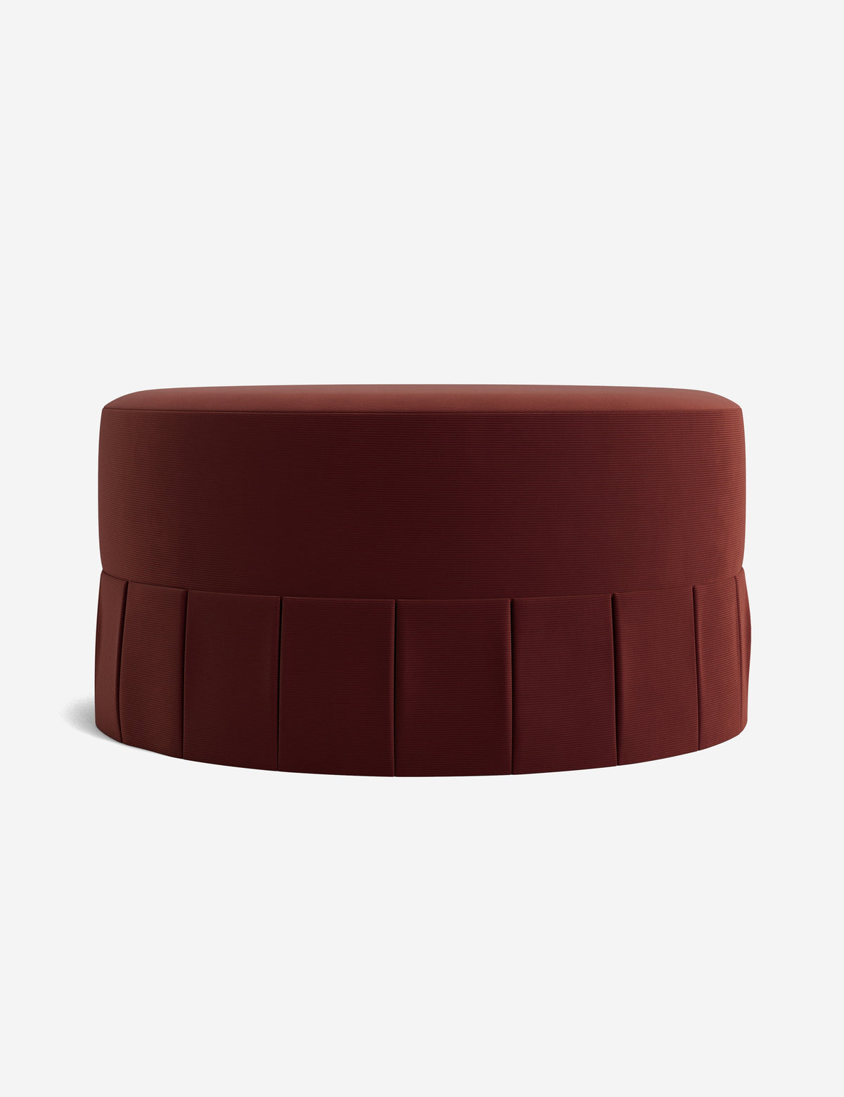 Portola Pleated Round Ottoman
