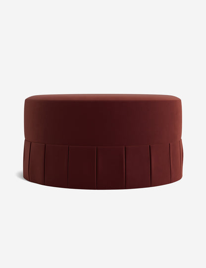 Portola Pleated Round Ottoman
