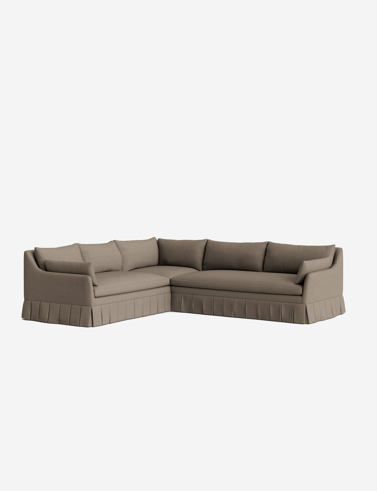 Portola Luxe Depth Pleated Corner Sectional Sofa