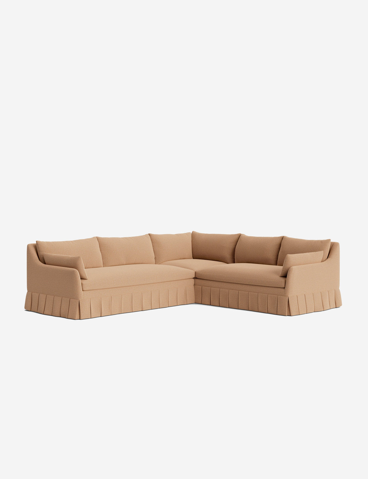 Portola Luxe Depth Pleated Corner Sectional Sofa