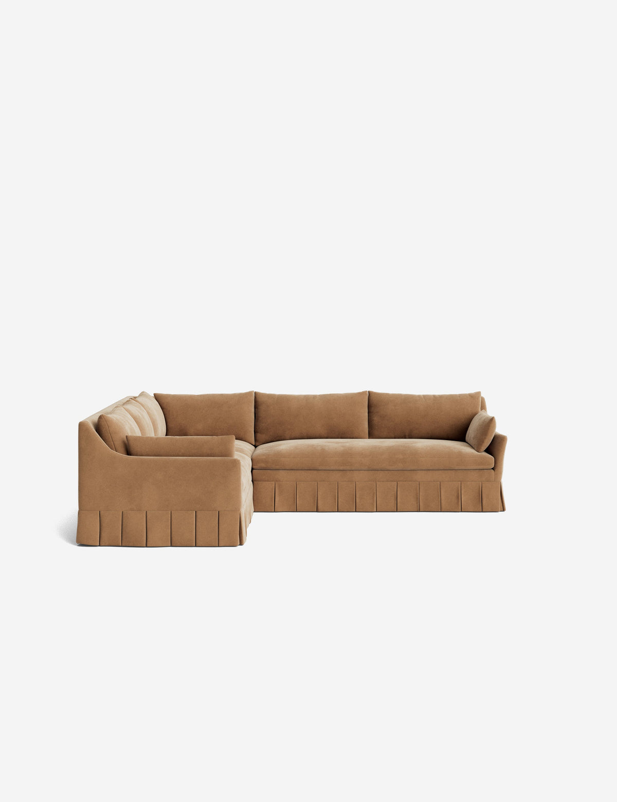 Portola Luxe Depth Pleated Corner Sectional Sofa
