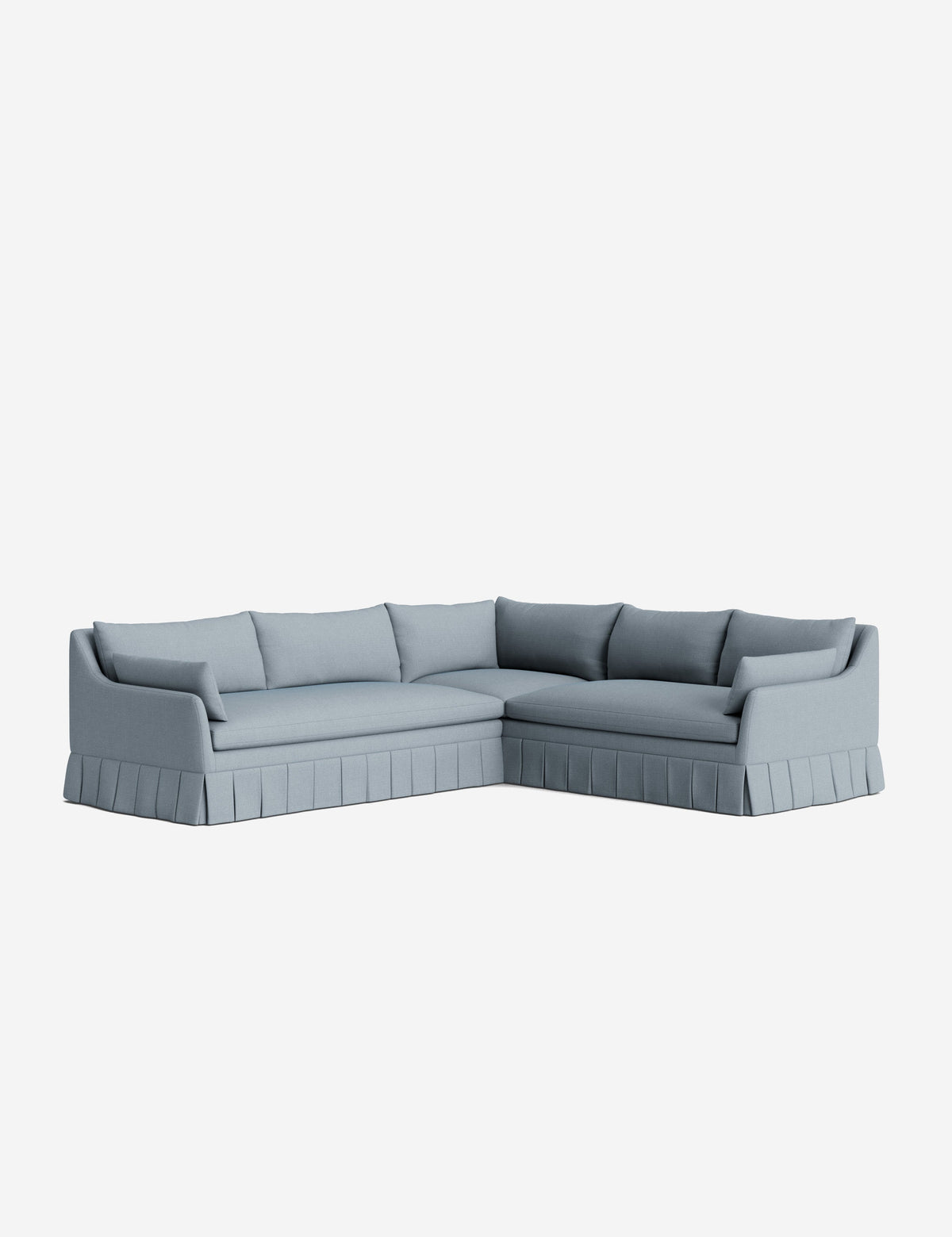 Portola Luxe Depth Pleated Corner Sectional Sofa