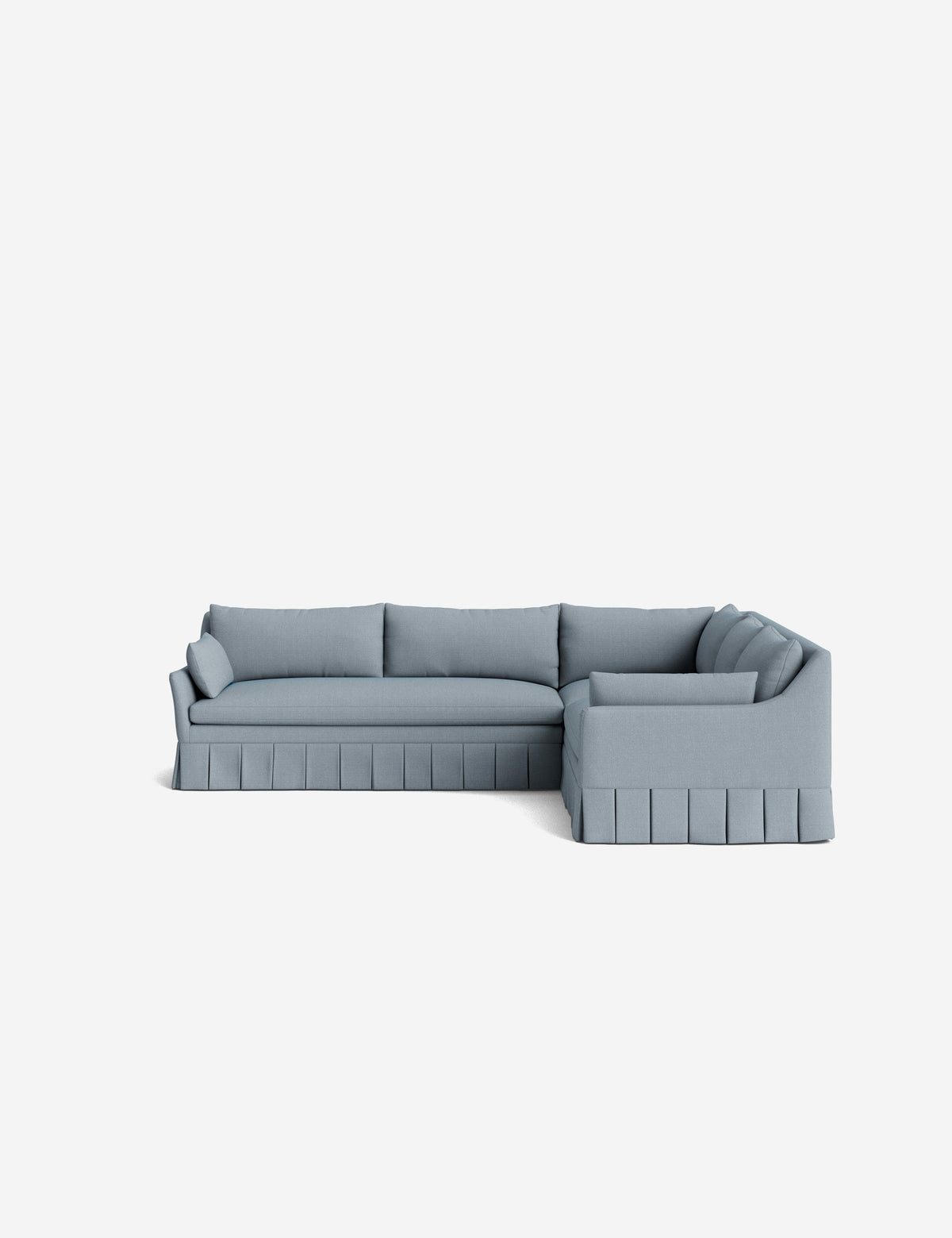 Portola Luxe Depth Pleated Corner Sectional Sofa