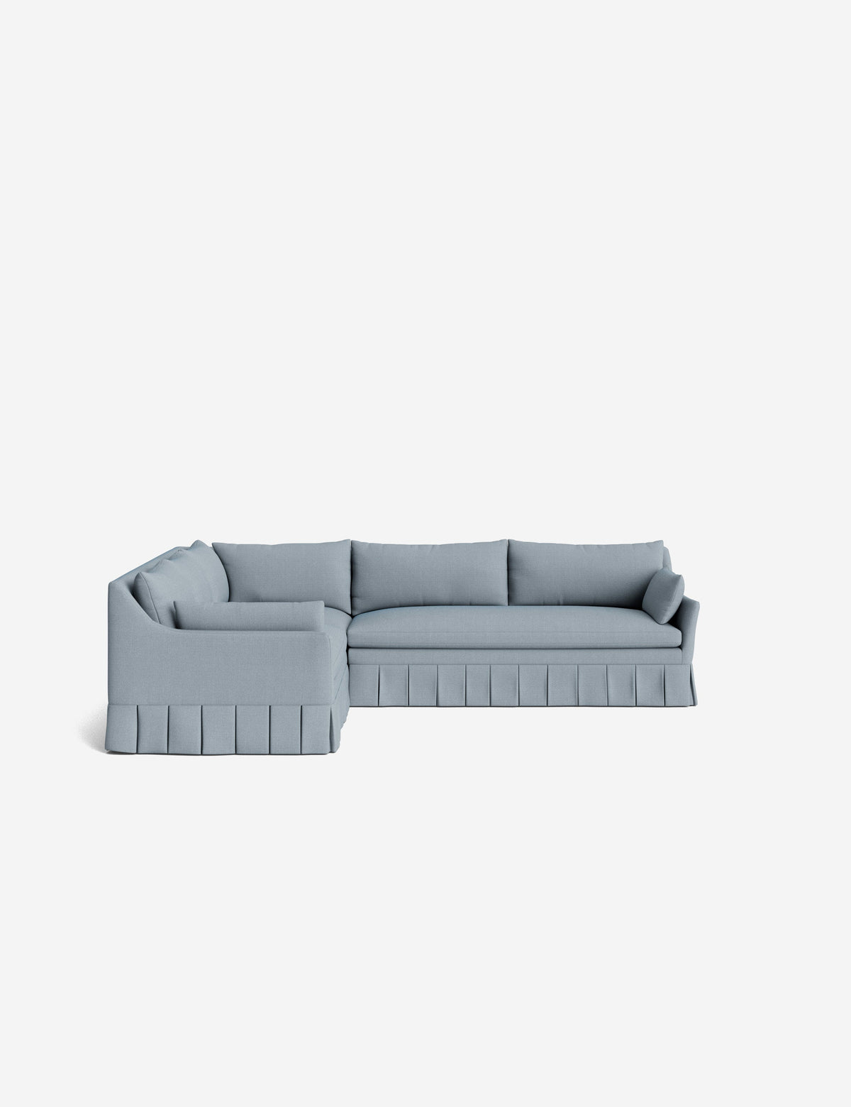 Portola Luxe Depth Pleated Corner Sectional Sofa